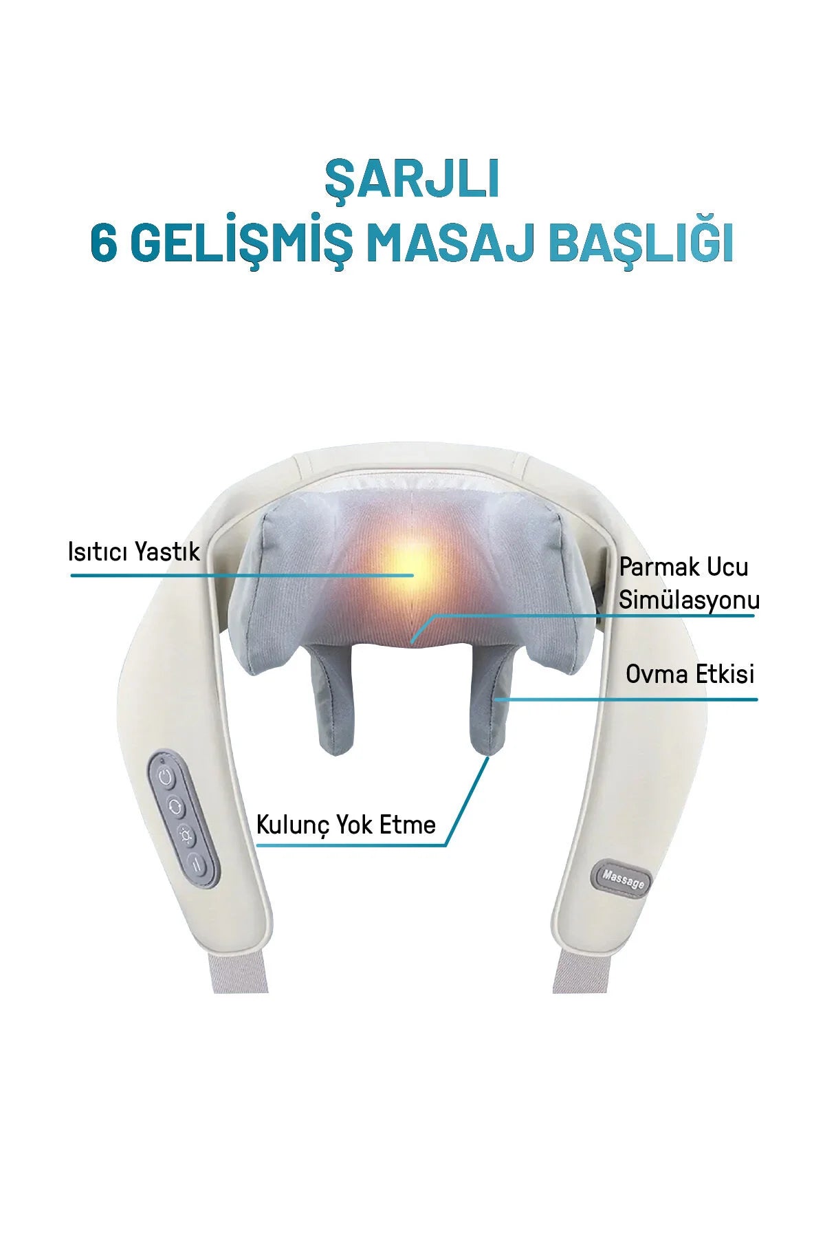 Relaxora Elektrikli Isıtmalı Boyun Ve Sırt Masaj Cihazı